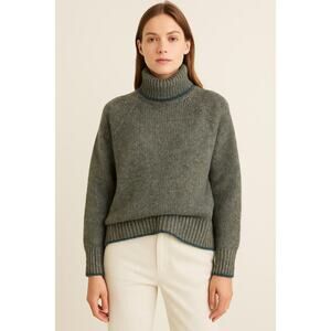 Vanessa Bruno Oversized Alpaca Wool Sweater S Gray Italy Minimalist Luxury Cozy